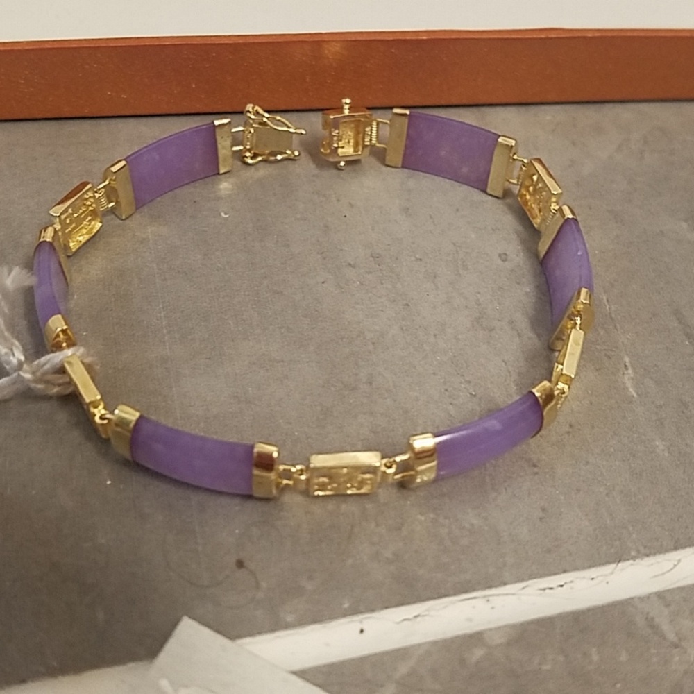 Genuine Purple Jade Bracelet